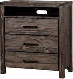 Rexburg Wire-Brushed Rustic Brown TV Chest