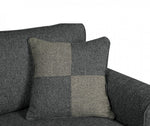 Rhian Dark Gray Linen-Like Fabric 2-Seat Sofa