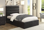 Riverbend Black Leatherette Full Bed with Lift-Top Storage