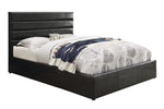 Riverbend Black Leatherette King Bed with Lift-Top Storage