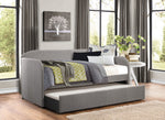 Roland Gray Fabric Twin Daybed with Trundle