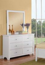 Rosario 4-Pc White Wood Twin Panel Bedroom Set