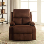 Rosia Chocolate Microfiber Manual Recliner