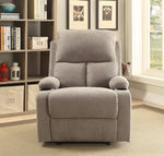 Rosia Gray Linen Manual Recliner