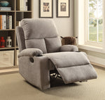 Rosia Gray Linen Manual Recliner