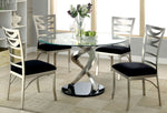 Roxo Silver & Black Round Dining Table