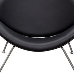 Roxy 2 Black Leatherette/Chrome Side Chairs