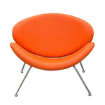 Roxy 2 Orange Leatherette/Chrome Side Chairs