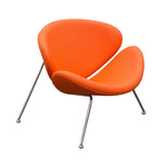 Roxy 2 Orange Leatherette/Chrome Side Chairs