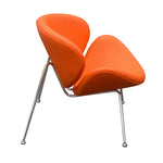 Roxy 2 Orange Leatherette/Chrome Side Chairs