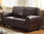 Rubin 3-Pc Dark Brown Bonded Leather Match Sofa Set