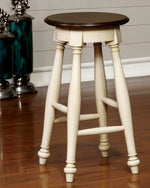 Sabrina 2 Cherry/White Counter Height Stools