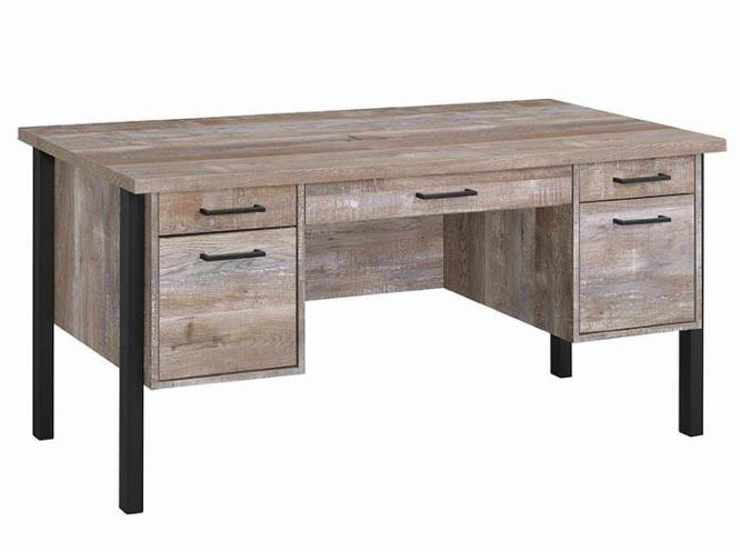 Samson Weathered Oak Wood Office Desk