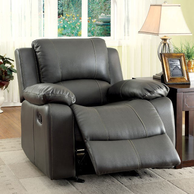 Sarles Gray Manual Glider Recliner