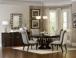 Savion Espresso Wood Oval Extendable Dining Table