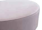 Scarlett Blush Velvet Large Oval Ottoman