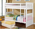 Canberra II White Twin over Twin Bunk Bed