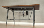 Selbyville Cherry/Gun Metal/Wood Counter Height Table