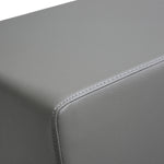 Seville Grey Vegan Leather/Steel Bar Stool