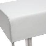 Seville White Vegan Leather/Steel Bar Stool