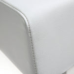 Seville White Vegan Leather/Steel Bar Stool