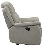 Shola Light Gray Fabric Manual Recliner