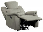 Shola Light Gray Fabric Manual Recliner