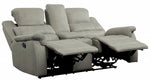 Shola Light Gray Fabric Manual Recliner Loveseat