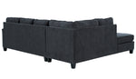 Abinger 2-Pc Smoke Chenille LAF Sectional (Oversized)