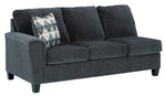 Abinger 2-Pc Smoke Chenille RAF Sectional (Oversized)