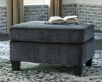 Abinger Smoke Chenille Ottoman