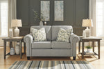 Alandari Gray Fabric Loveseat