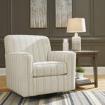 Alandari Gray Swivel Glider Accent Chair