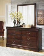 Alisdair 6-Pc Dark Brown Wood Queen Sleigh Bedroom Set