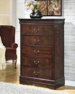 Alisdair 6-Pc Dark Brown Wood Queen Sleigh Bedroom Set