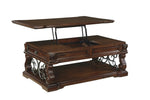 Alymere Rustic Brown Lift-Top Coffee Table