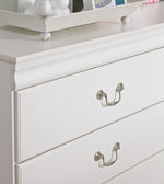 Anarasia White Wood 6-Drawer Dresser