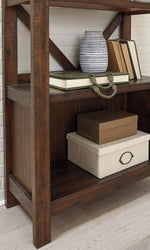 Baldridge Rustic Brown Wood Large Bookcase