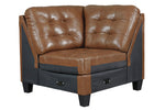 Baskove 4-Pc Auburn Leather LAF Sectional