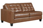 Baskove 4-Pc Auburn Leather RAF Sectional