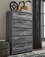 Baystorm Gray Wood 5-Drawer Chest