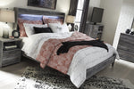 Baystorm Gray Wood Queen Panel Bed