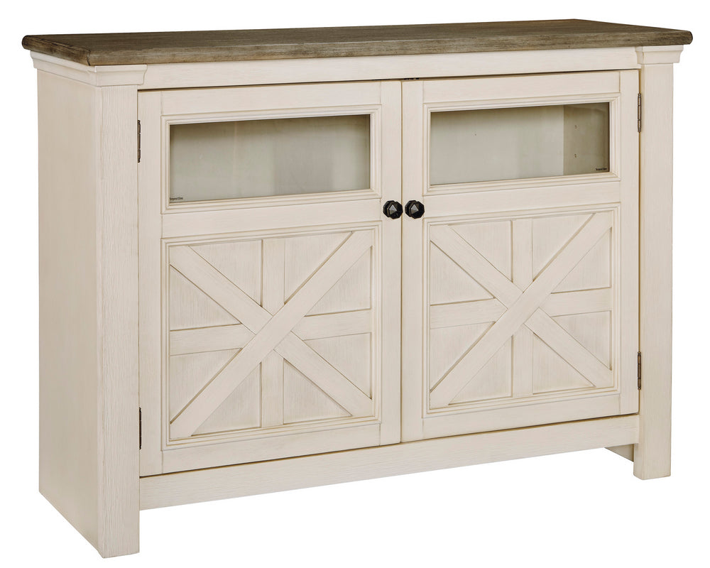 Bolanburg Weathered Oak/Antique White Wood Medium TV Stand