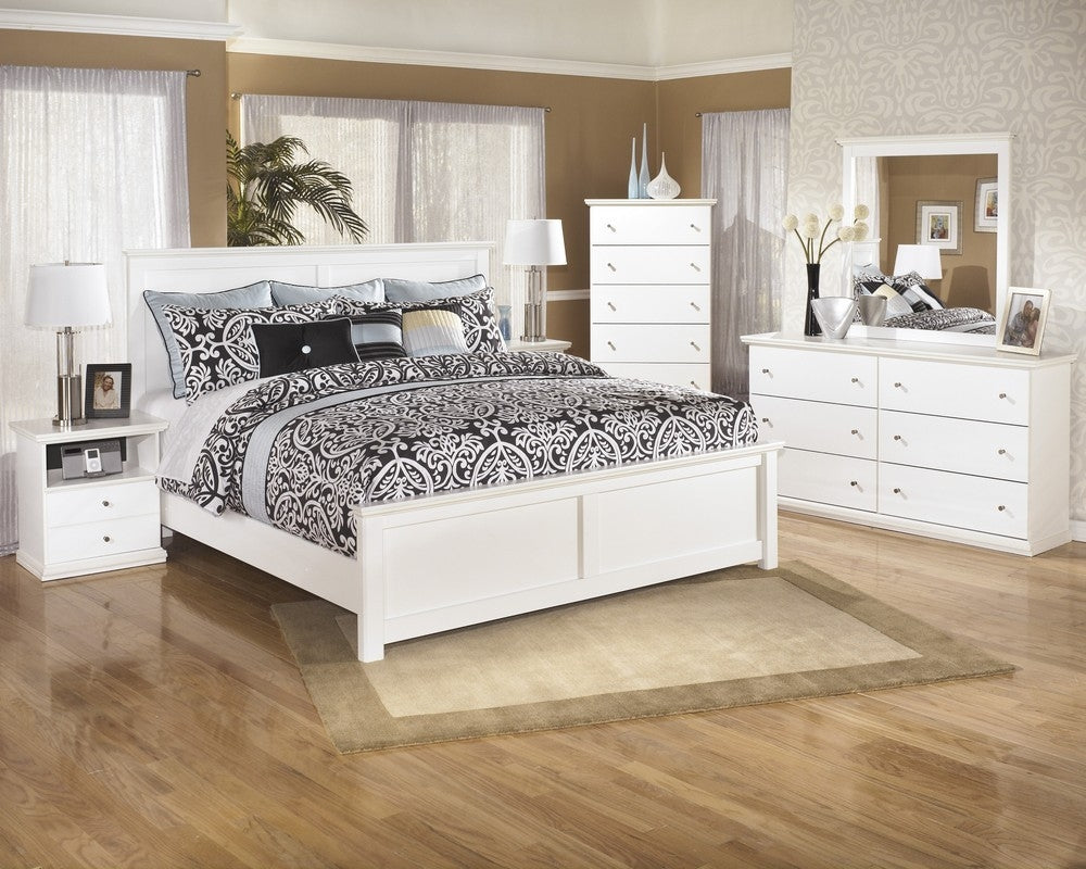 Bostwick Shoals 6-Pc White Wood King Bedroom Set