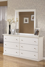 Bostwick Shoals White Wood Dresser Mirror