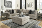 Bovarian 3-Pc Stone Chenille Sectional with LAF Sofa (Oversized)