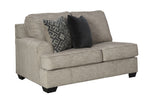 Bovarian 3-Pc Stone Chenille Sectional with RAF Sofa (Oversized)