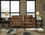 Boxberg Bark Faux Leather Manual Recliner Loveseat