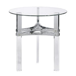 Braddoni Clear Glass/Acrylic End Table