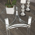 Braddoni Clear Glass/Acrylic End Table